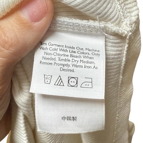 Eddie Bauer Cream Short Sleeve Henley T-Shirt Women’s Size Large - Picture 6 of 6